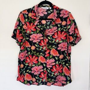 Paris Atelier‎ & Other Stories Peony Button Up Shirt Short Sleeve Women’s Size 8